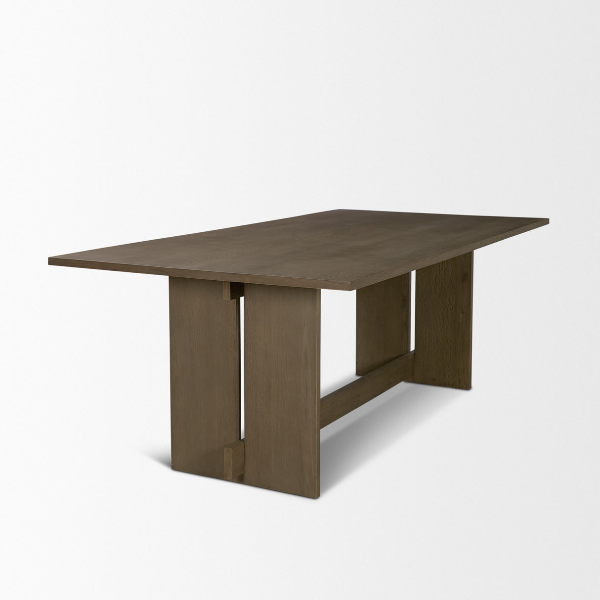 Aida 84" Rectangular Medium Brown Oak Wood Dining Table from Mercana - Luna Furniture