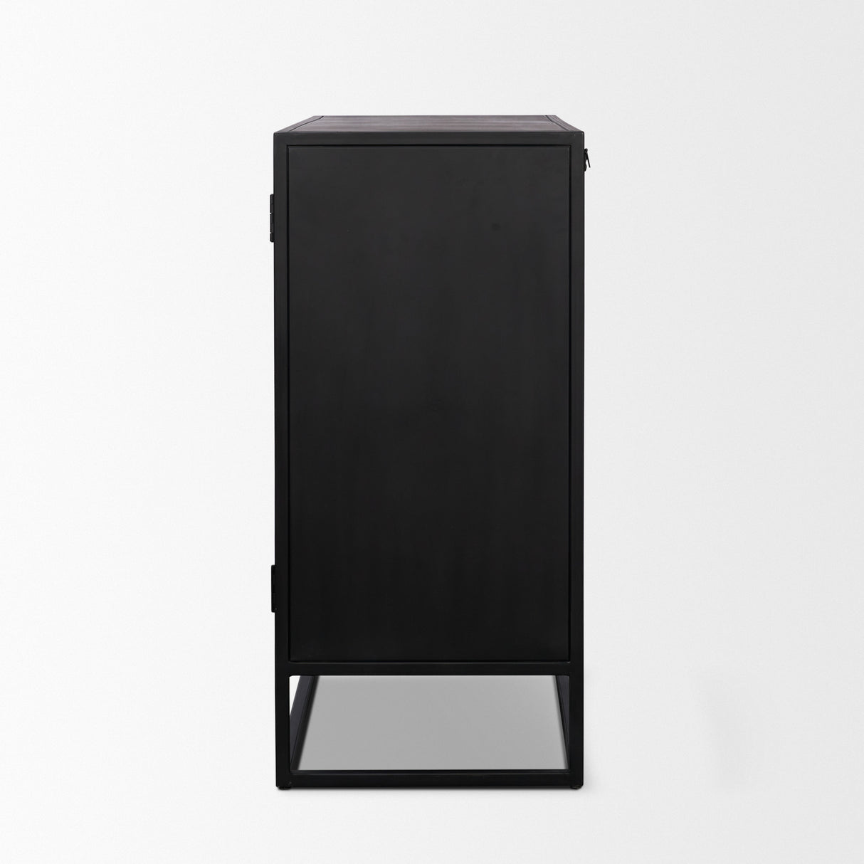 Sloan 40.0W Light Brown W/Black Metal Frame Accent Cabinet from Mercana - Luna Furniture