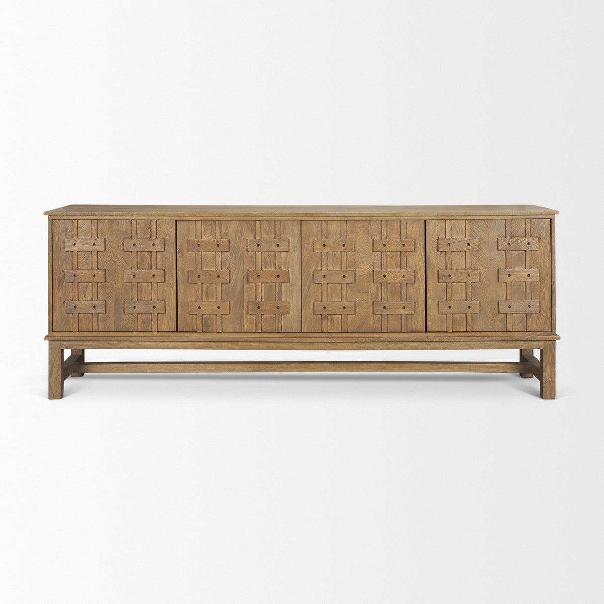Truss Cool Brown Wood 4 Door Closed Sideboard from Mercana - Luna Furniture