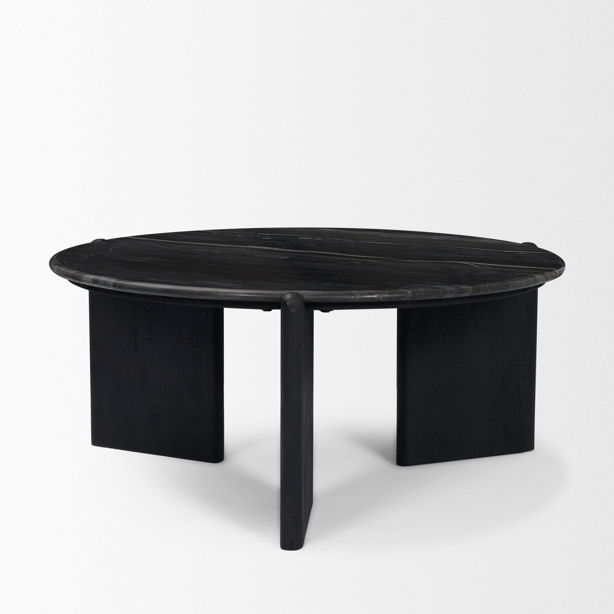 Rumer Black Wood w/ Black Marble Coffee Table from Mercana - Luna Furniture