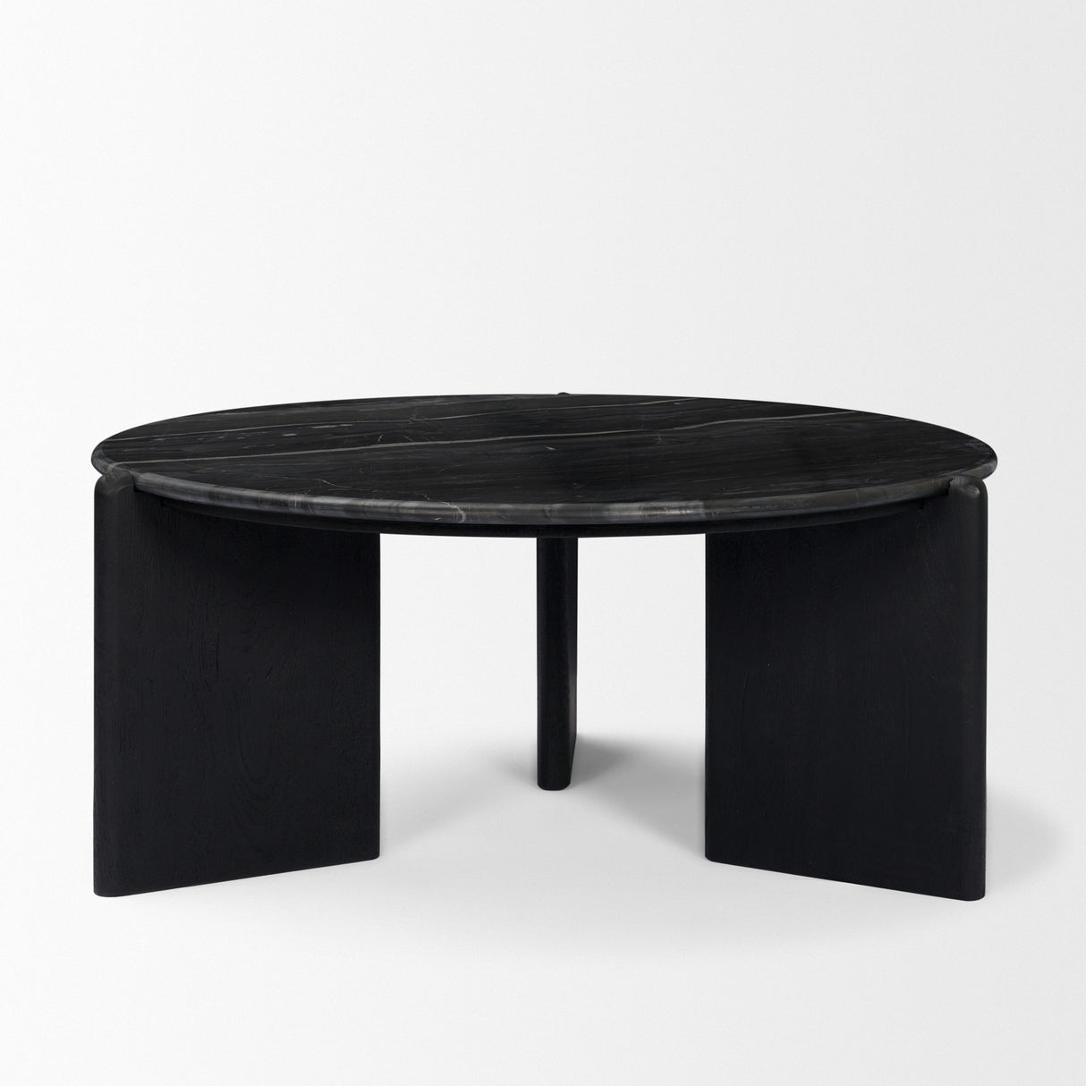 Rumer Black Wood w/ Black Marble Coffee Table from Mercana - Luna Furniture