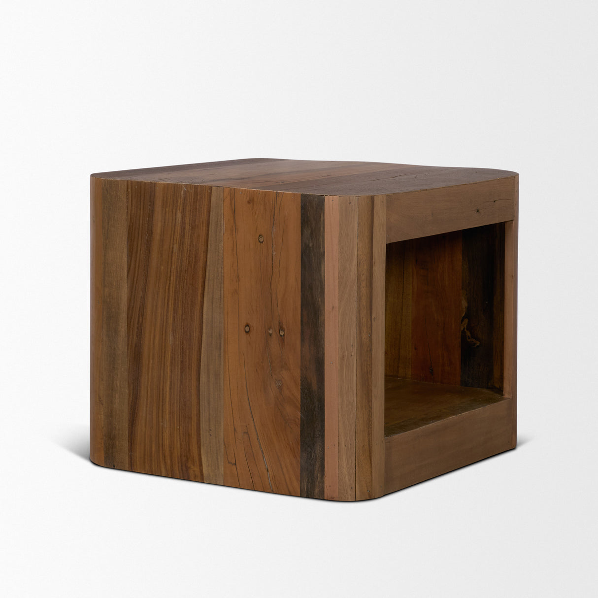 Dunmore Solid Wood Rectangular Open Shelf Side Table from Mercana - Luna Furniture