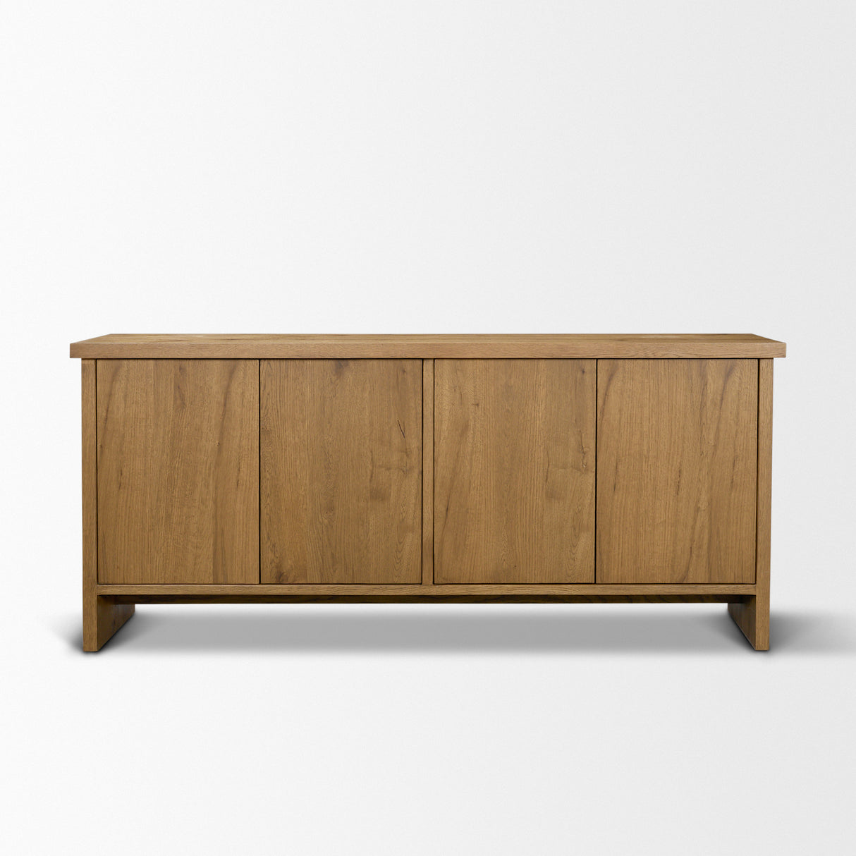 Alcott Brown Wood 4 Door Closed Sideboard from Mercana - Luna Furniture