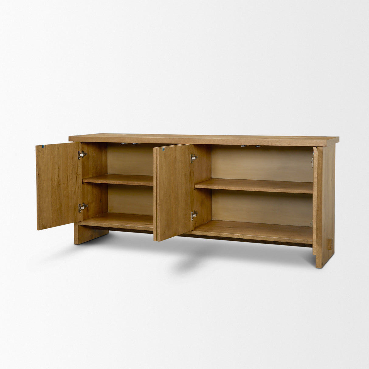 Alcott Brown Wood 4 Door Closed Sideboard from Mercana - Luna Furniture