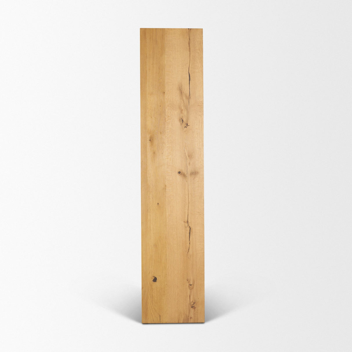Belford 2-Door Open Light Brown Oak Wood Shelving Unit from Mercana - Luna Furniture
