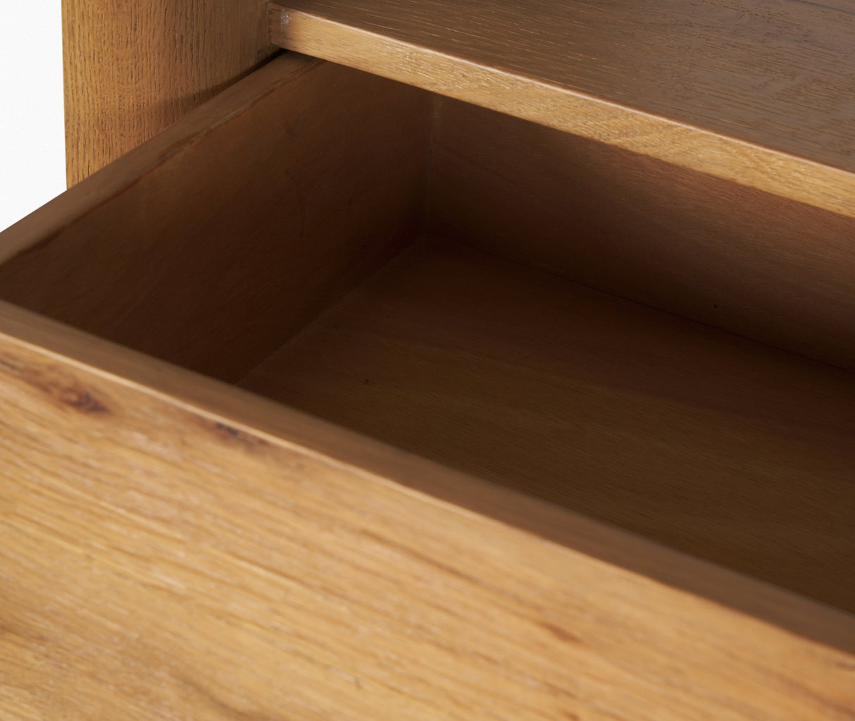 Belford 2-Door Open Light Brown Oak Wood Shelving Unit from Mercana - Luna Furniture