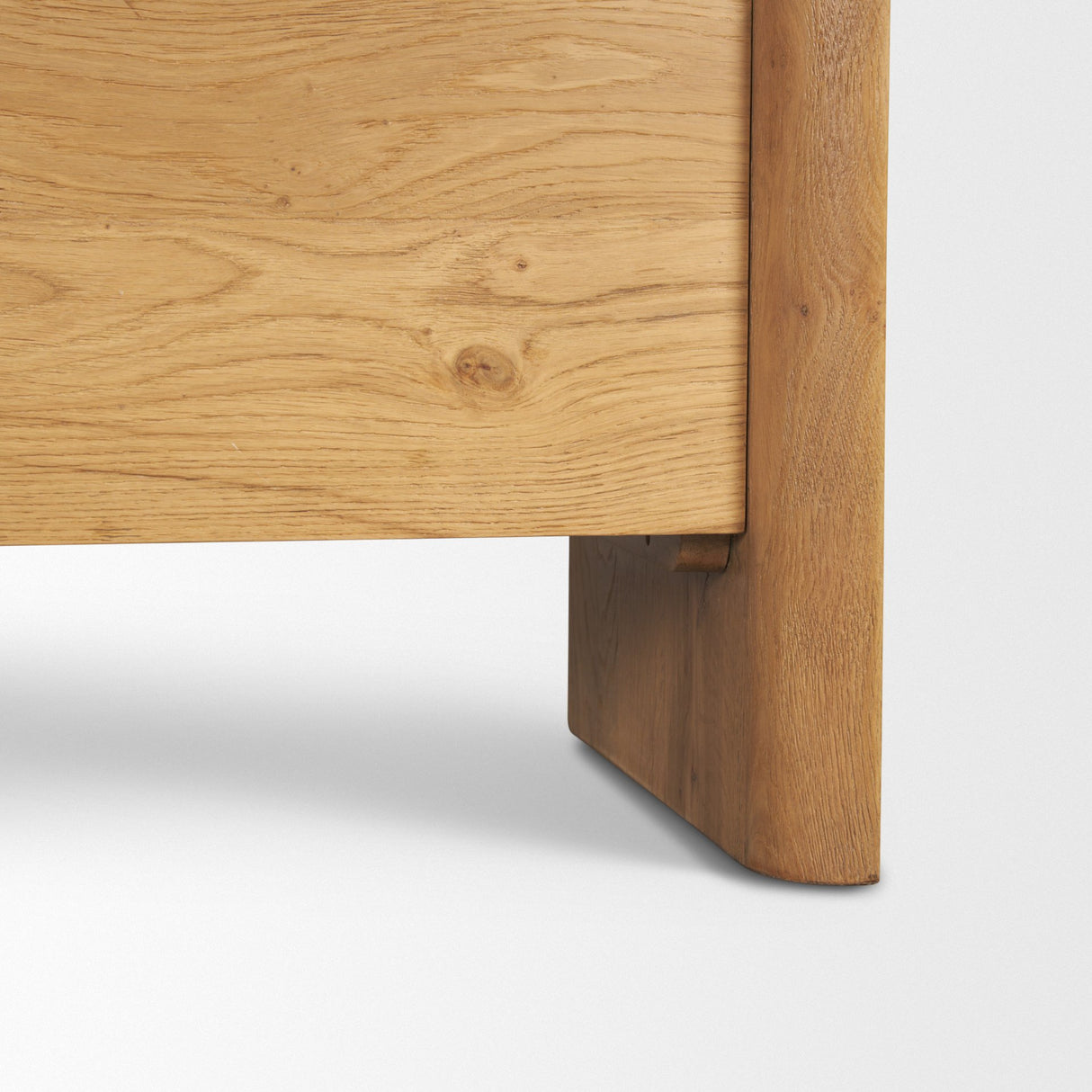 Belford 2-Door Open Light Brown Oak Wood Shelving Unit from Mercana - Luna Furniture