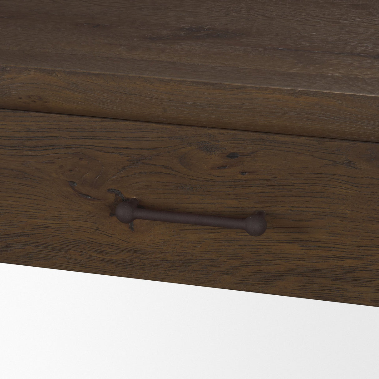 Belford 72" Dark Brown Oak Wood Console Table from Mercana - Luna Furniture