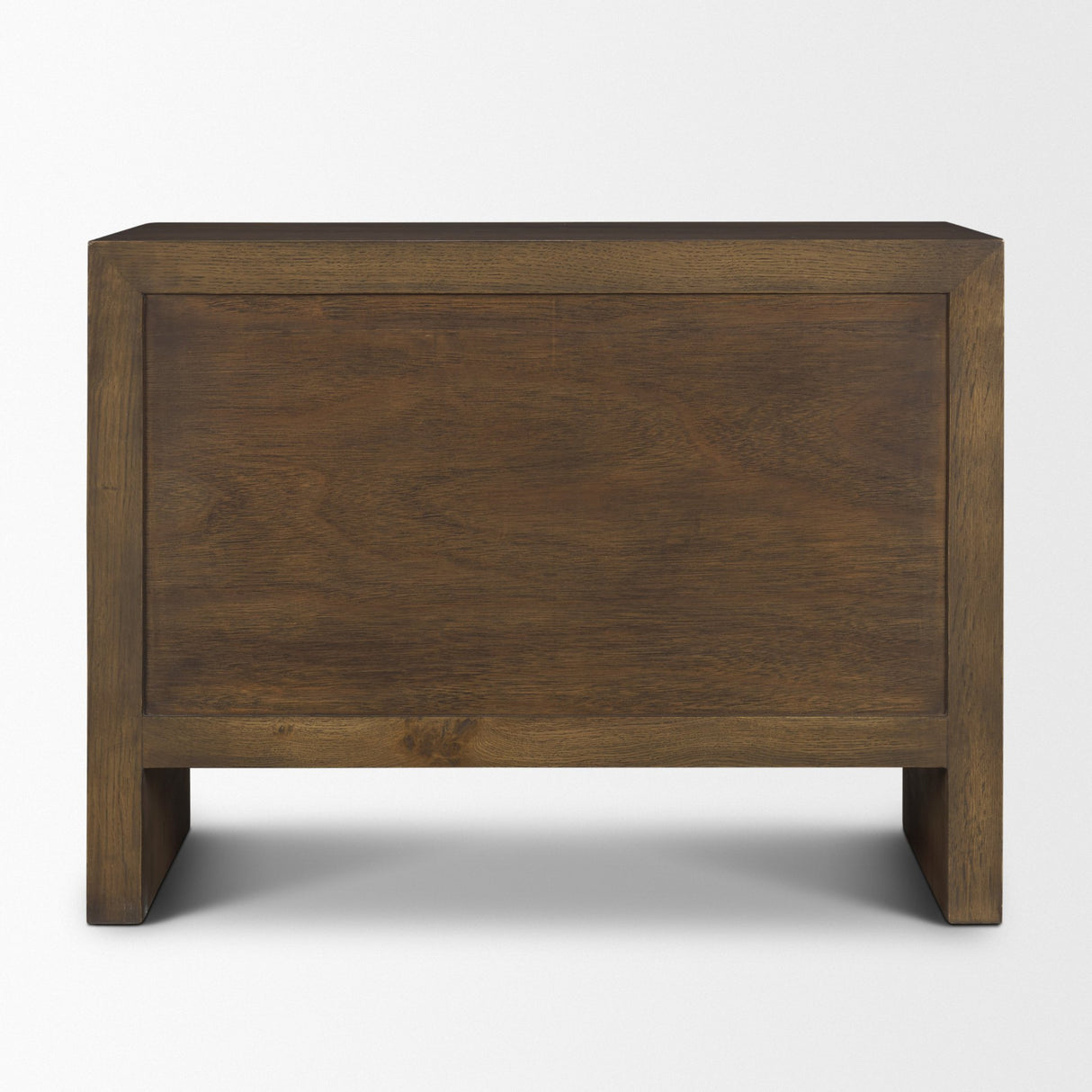 Belford 3-Drawer Dark Brown Oak Wood Closed Nightstand from Mercana - Luna Furniture