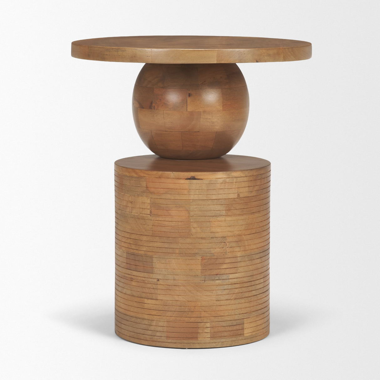Stack Light Brown Wood Geometric Accent Table from Mercana - Luna Furniture