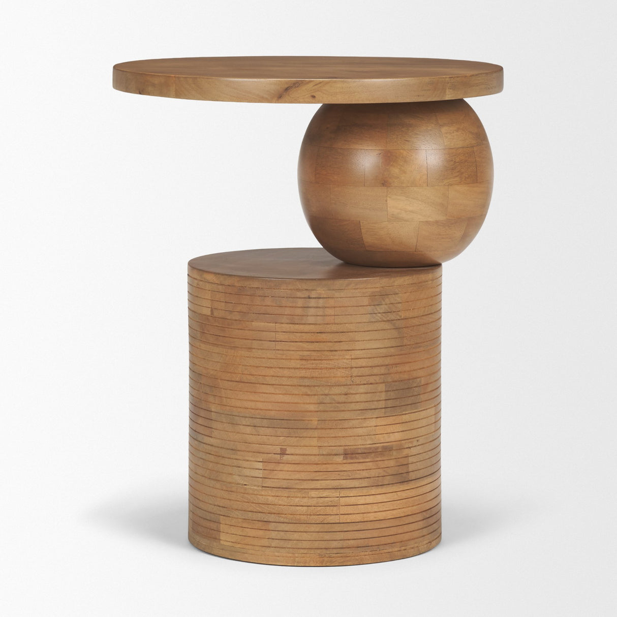 Stack Light Brown Wood Geometric Accent Table from Mercana - Luna Furniture