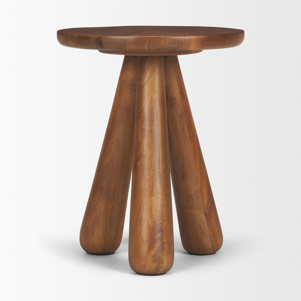 Mora Medium Brown Wood 3-Legged Accent Table from Mercana - Luna Furniture