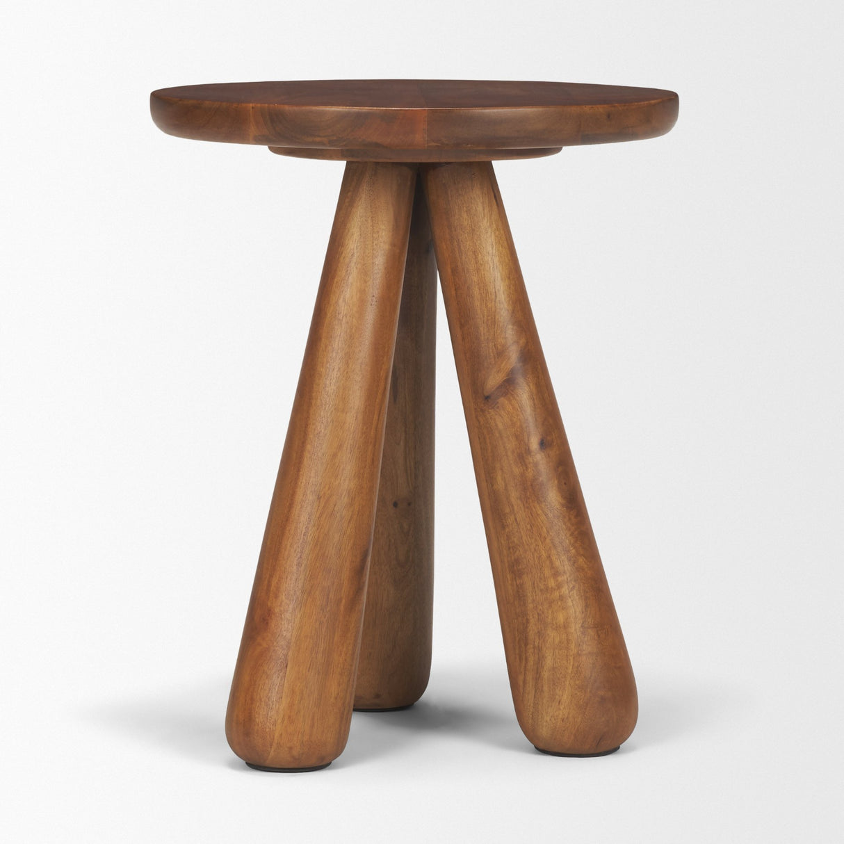 Mora Medium Brown Wood 3-Legged Accent Table from Mercana - Luna Furniture