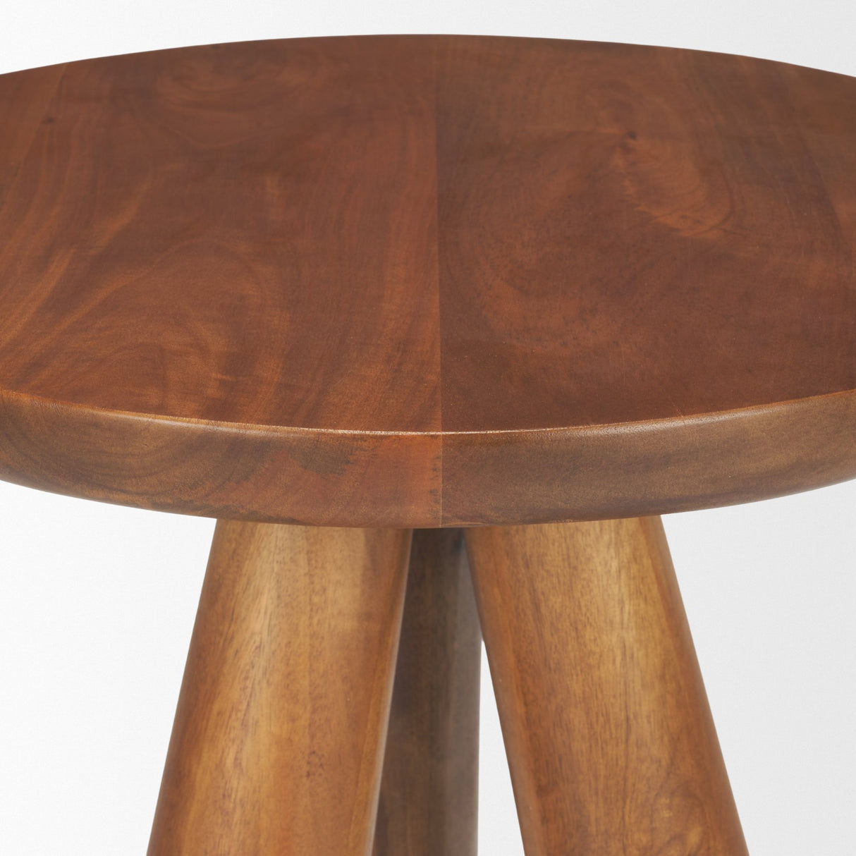 Mora Medium Brown Wood 3-Legged Accent Table from Mercana - Luna Furniture