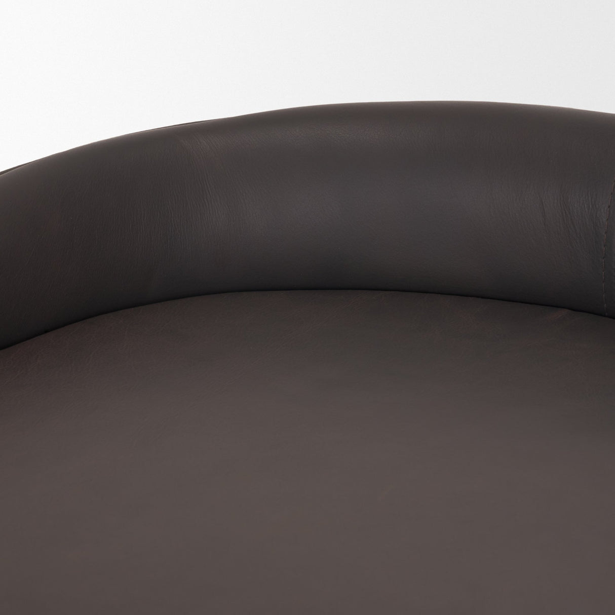 Hollyfield II Charcoal-Brown LeatherSeat Gold Metal Base Bar Stool from Mercana - Luna Furniture