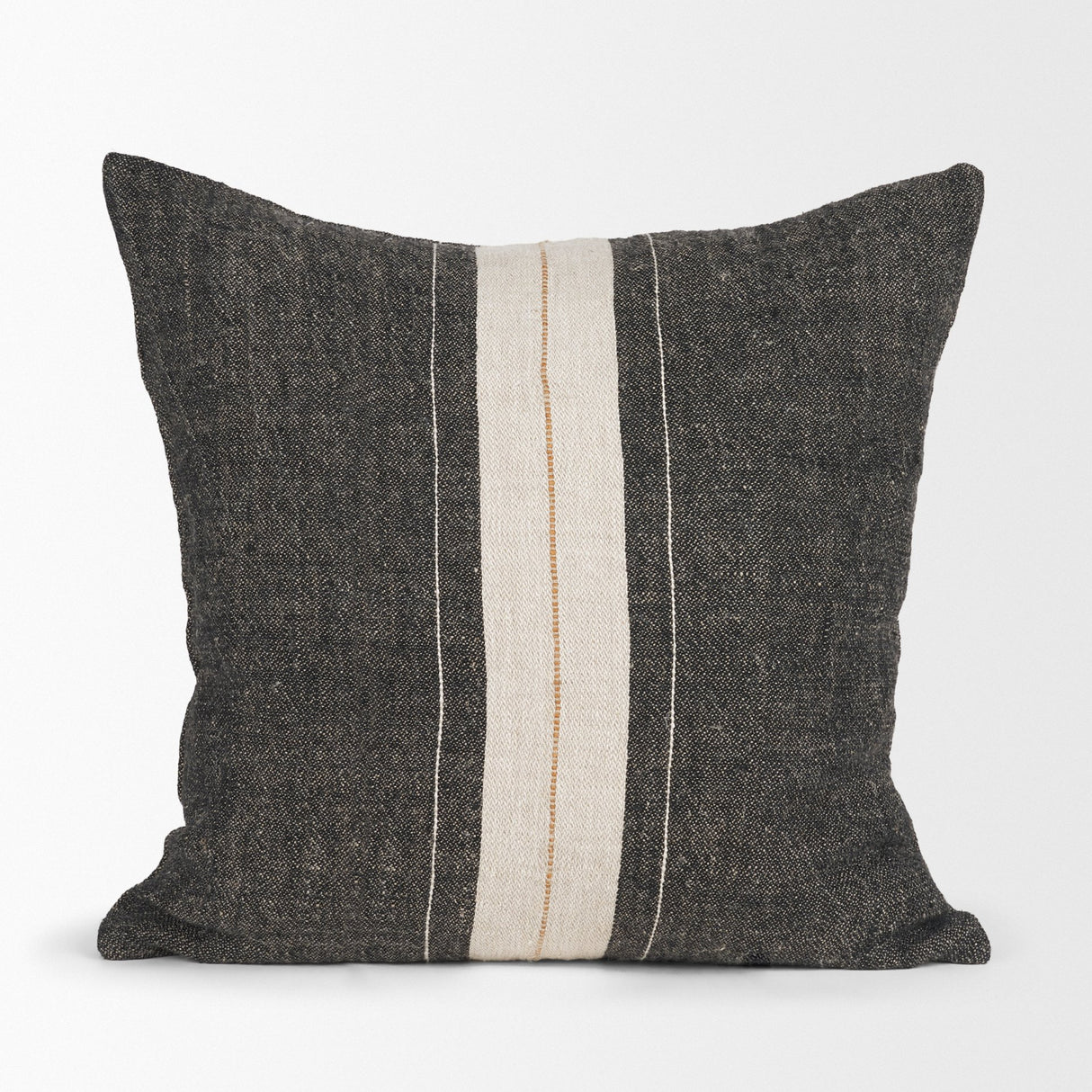 Cooper 20x20 Square Black w/ Cream Stripe Decorative Pillow Cover from Mercana - Luna Furniture
