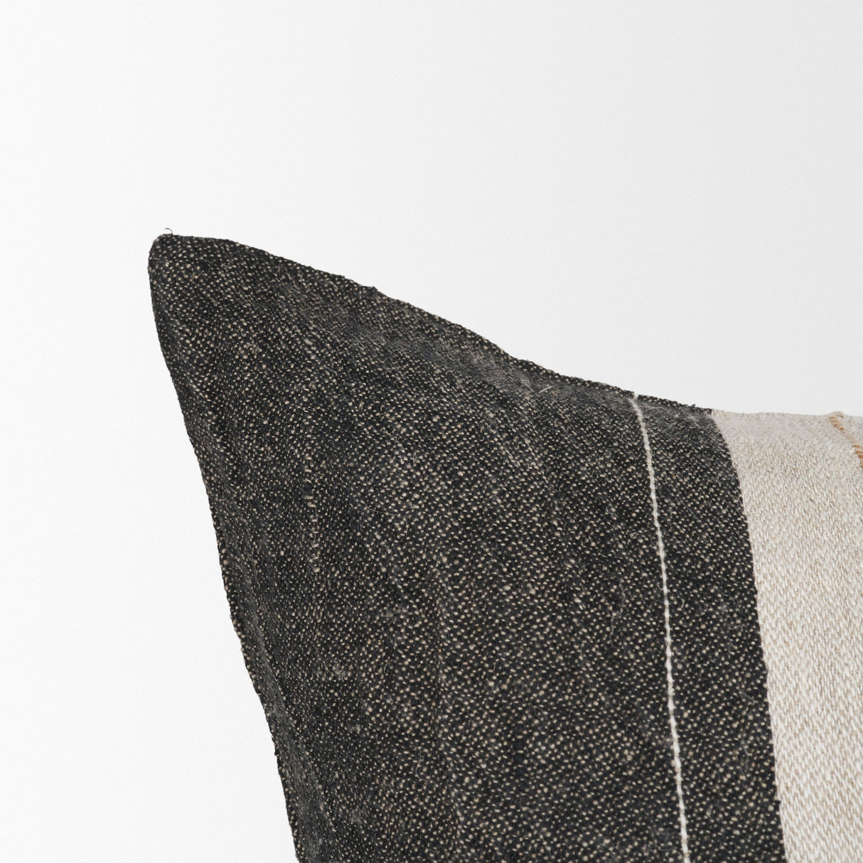 Cooper 20x20 Square Black w/ Cream Stripe Decorative Pillow Cover from Mercana - Luna Furniture