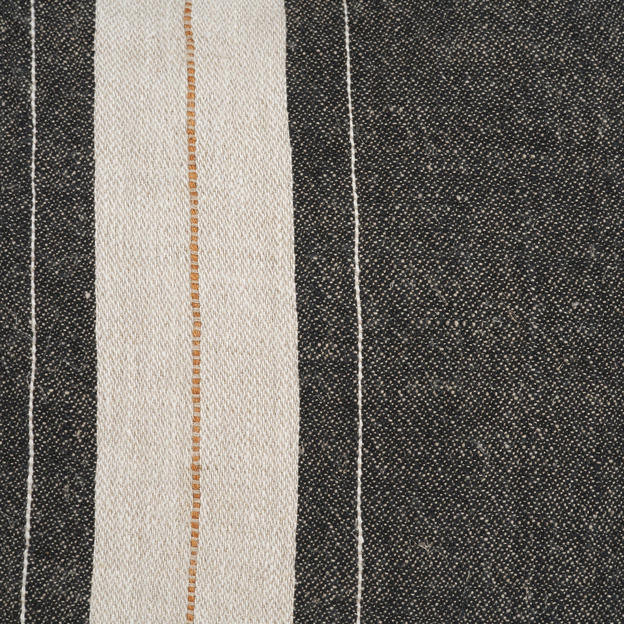 Cooper 20x20 Square Black w/ Cream Stripe Decorative Pillow Cover from Mercana - Luna Furniture