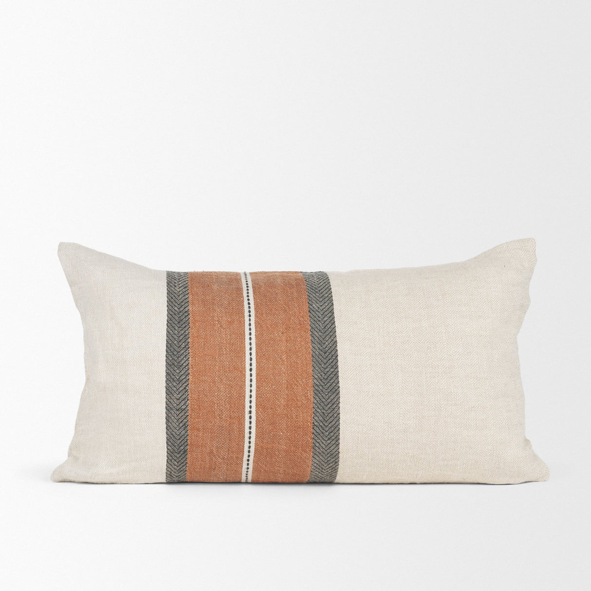 Mason 14x26 Cream w/ Orange Stripe Decorative Pillow Cover from Mercana - Luna Furniture