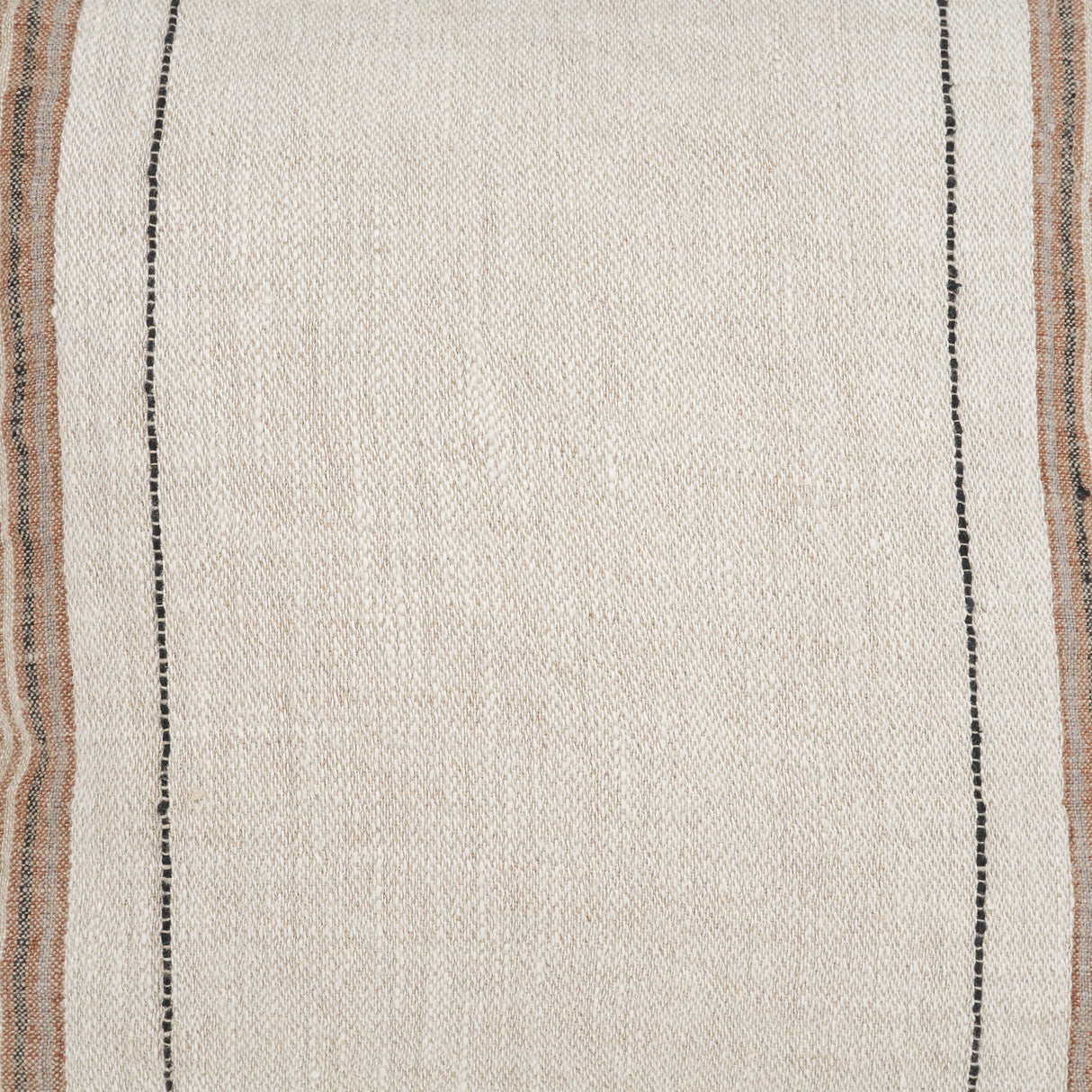 Maeve 20x20 Square Natural Linen w/ Orange Stripes Decorative Pillow Cover from Mercana - Luna Furniture