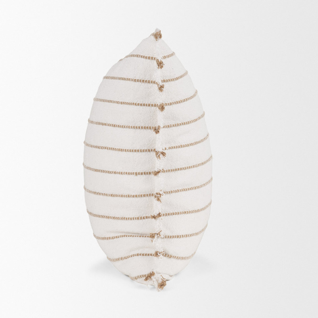Willow 20x20 Square Cream w/ Camel Stripes Decorative Pillow Cover from Mercana - Luna Furniture