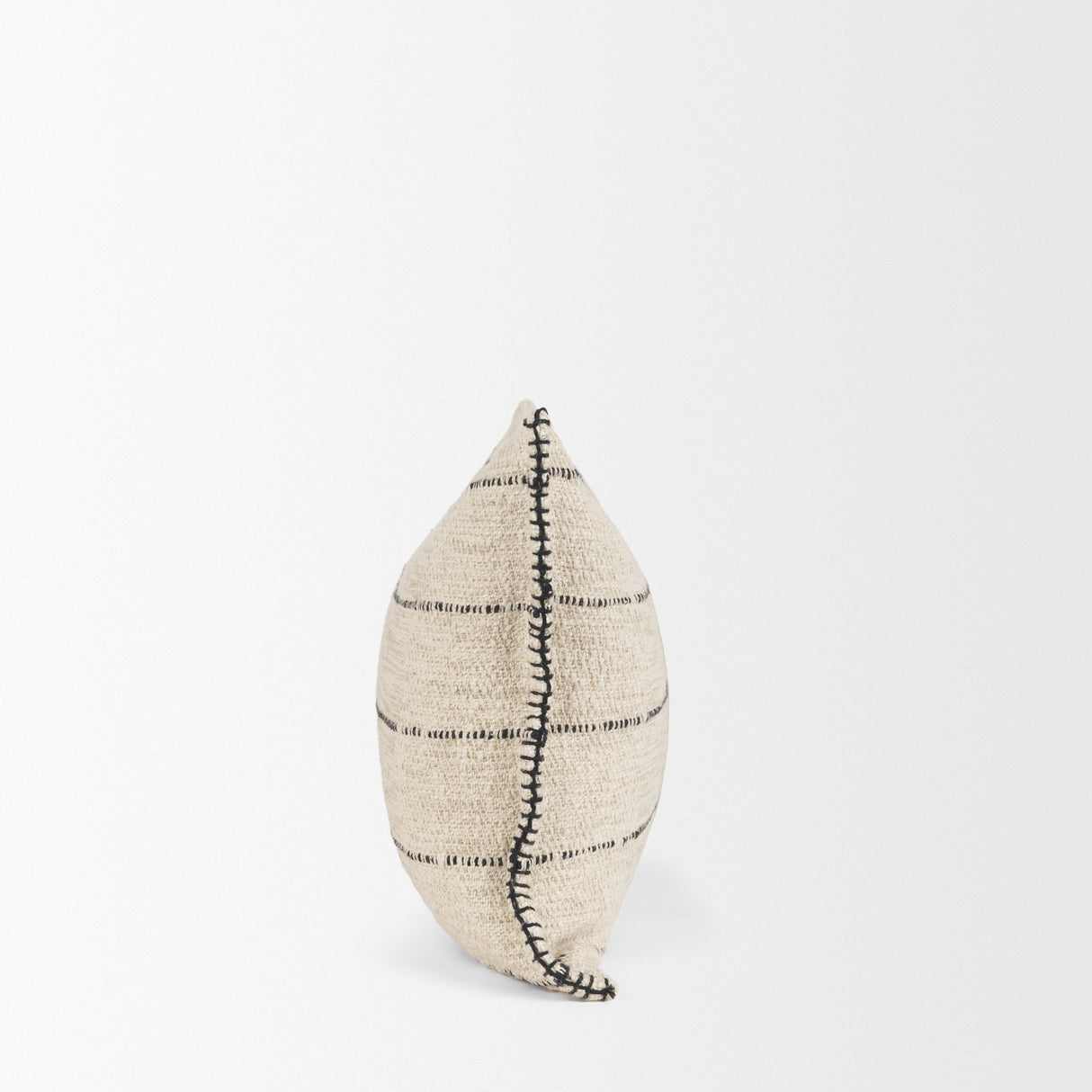 Lyle 14x26 Lumbar Oatmeal w/ Black Stripes Decorative Pillow Cover from Mercana - Luna Furniture