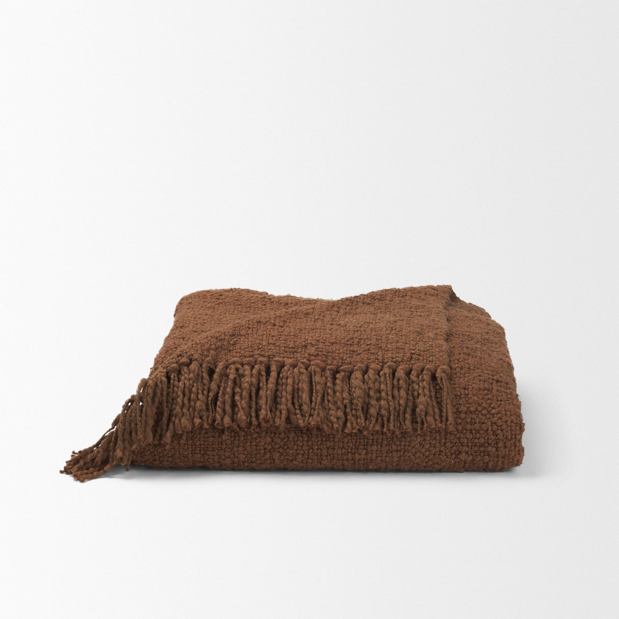 Kambal Mahogany Woven Cotton Throw Blanket from Mercana - Luna Furniture