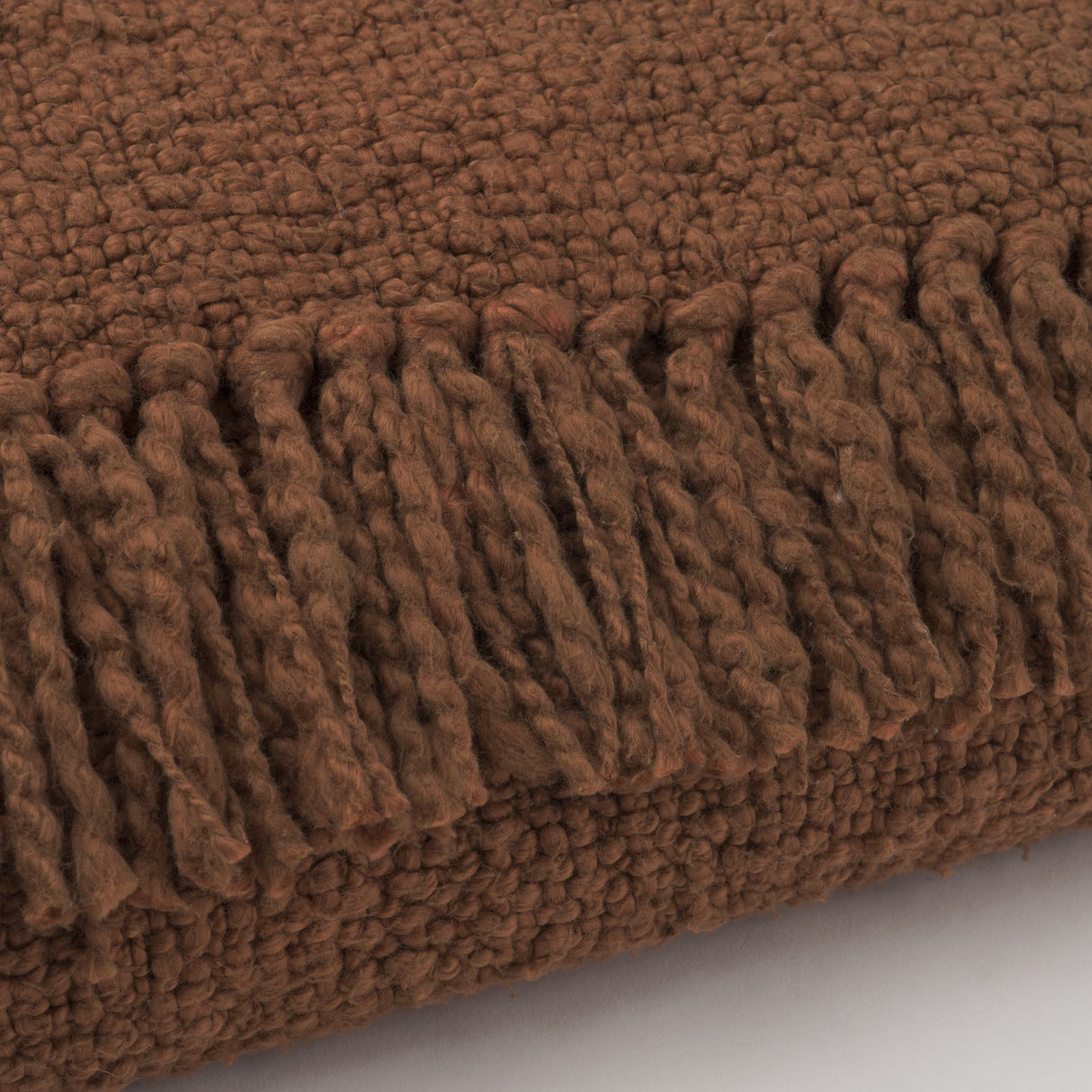 Kambal Mahogany Woven Cotton Throw Blanket from Mercana - Luna Furniture