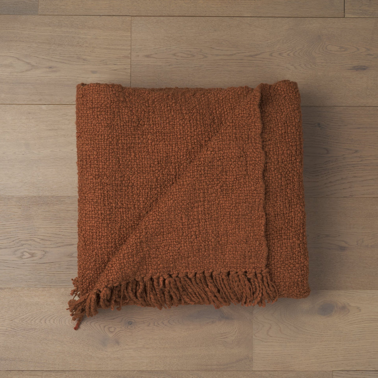 Kambal Copper Rust Woven Cotton Throw Blanket from Mercana - Luna Furniture