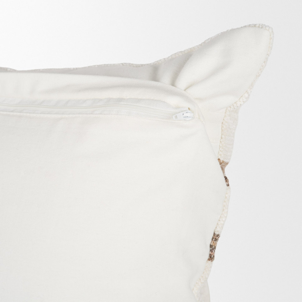 Maryn 22x22 Square Cream w/ Brown Stripes Decorative Pillow Cover from Mercana - Luna Furniture