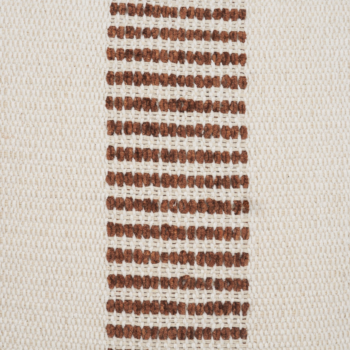 Levon 22x22 Plush Cream w/ Orange Dashed Stripes Decorative Pillow Cover from Mercana - Luna Furniture