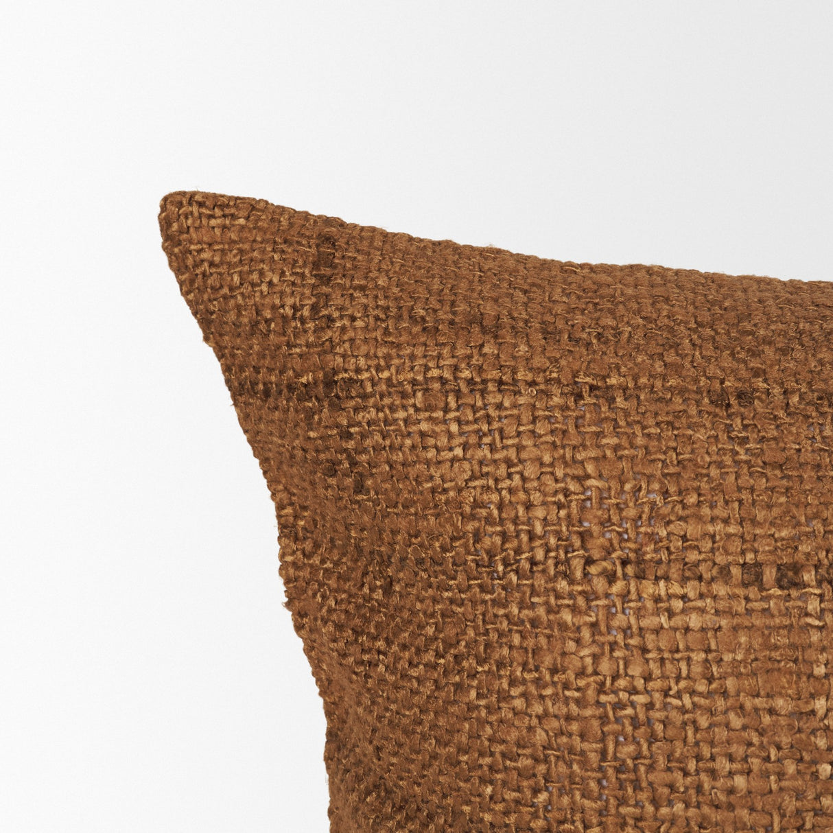 Lowen 22x22 Square Copper Rust Woven Decorative Pillow from Mercana - Luna Furniture