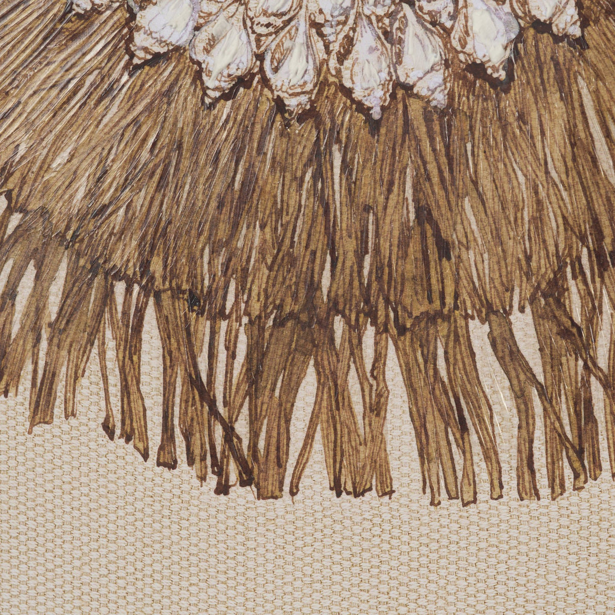 Papua Necklace III by Mercana Studio Hand-Embellished Textured Framed Artwork Matted under Glass from Mercana - Luna Furniture