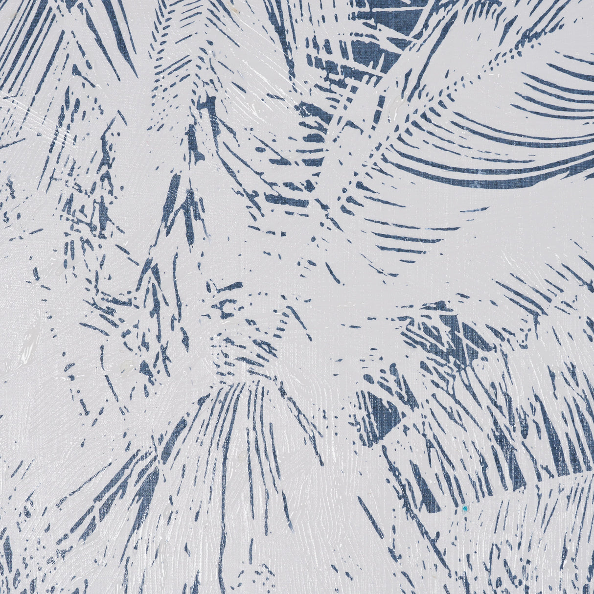 Palm Shadow I (Blue) by Mercana Studio Hand-Embellished Textured Framed Canvas Artwork from Mercana - Luna Furniture