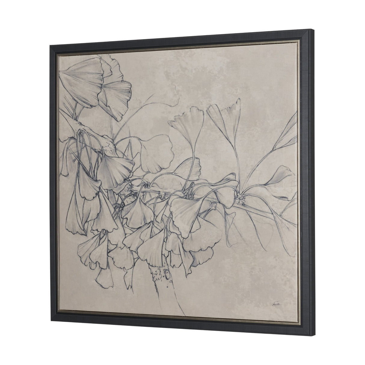 Ginkgo Shadows I by Mercana Studio Hand-Embellished Textured Framed Canvas Artwork from Mercana - Luna Furniture
