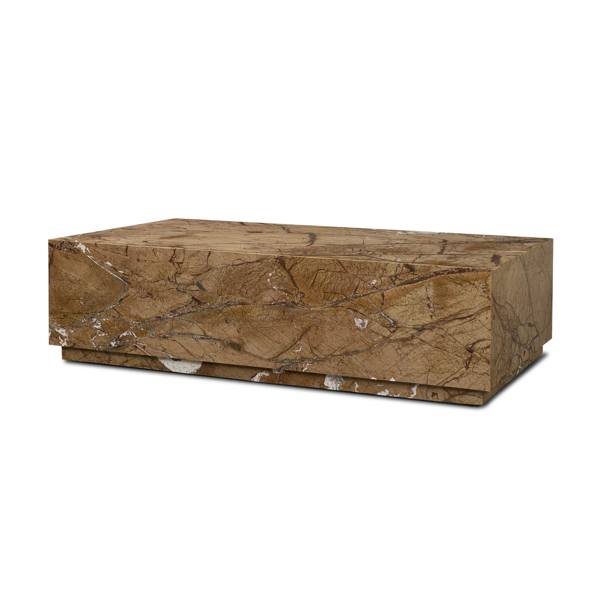 Matteo Solid Rainforest Rust Marble Rectangular Coffee Table from Mercana - Luna Furniture