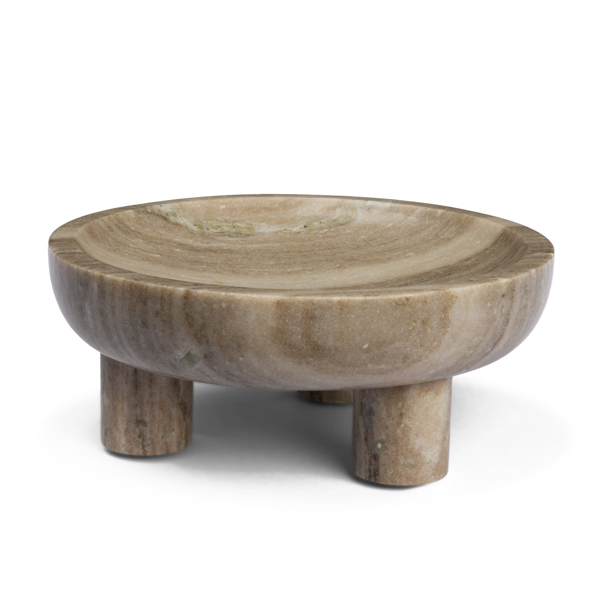 Vasca Gray Marble Decorative Pedestal Bowl from Mercana - Luna Furniture