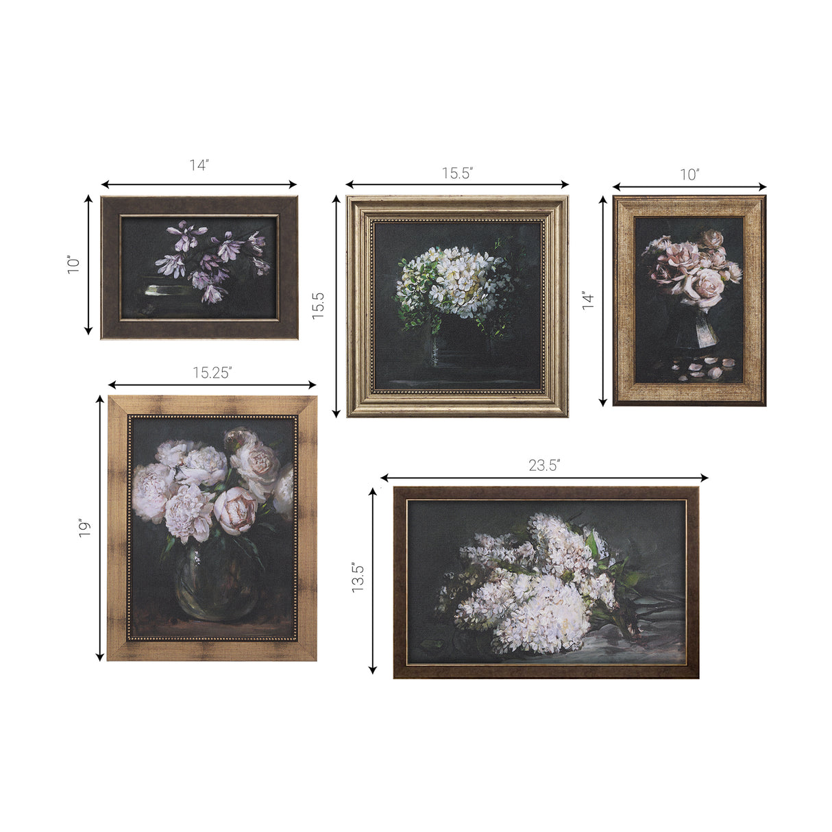 Still Life Flowers I by Mercana Studio a Hand Embellished Textured Framed Art Print from Mercana - Luna Furniture