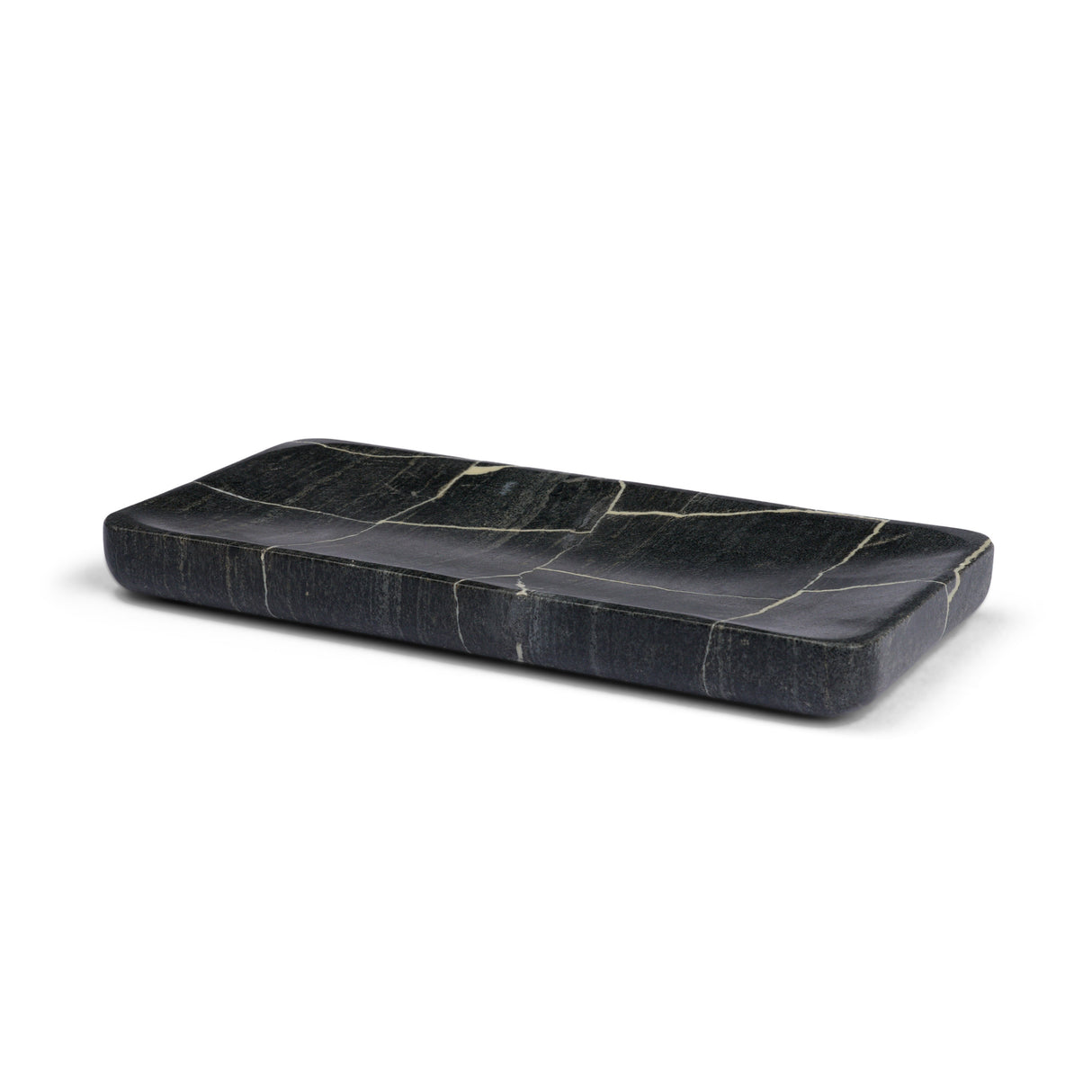 Tratto Rectangular Black Marble Tray from Mercana - Luna Furniture