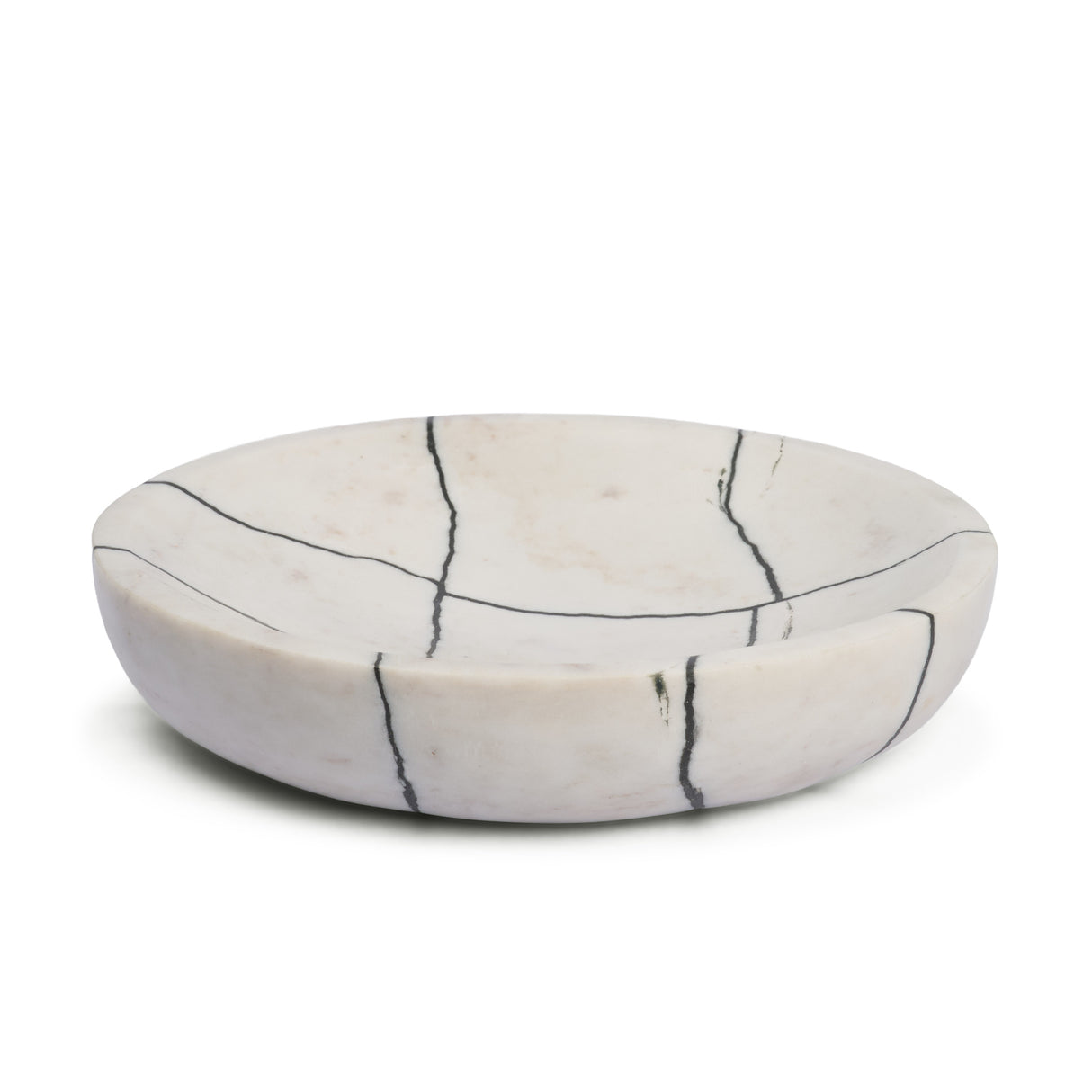 Sintessi Round White Marble Decorative Bowl from Mercana - Luna Furniture