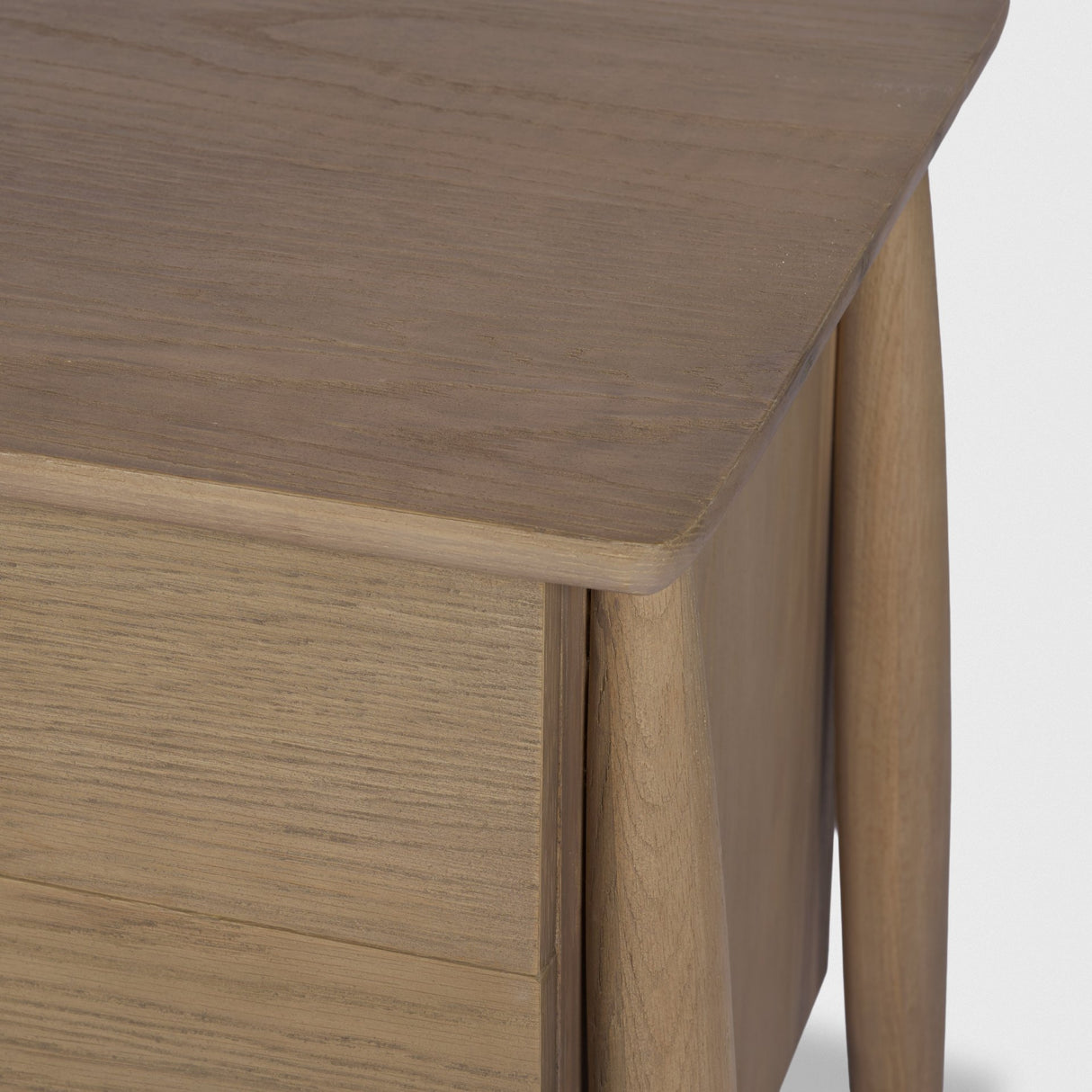Hollis Gray-Brown Wood 3-Drawer Closed Nightstand from Mercana - Luna Furniture