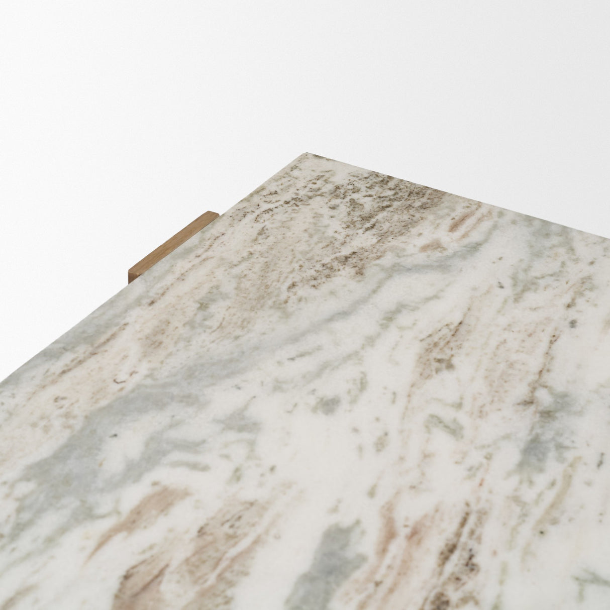 Milos Pink Marble Top w/ Light Brown Oak Wood Coffee Table from Mercana - Luna Furniture