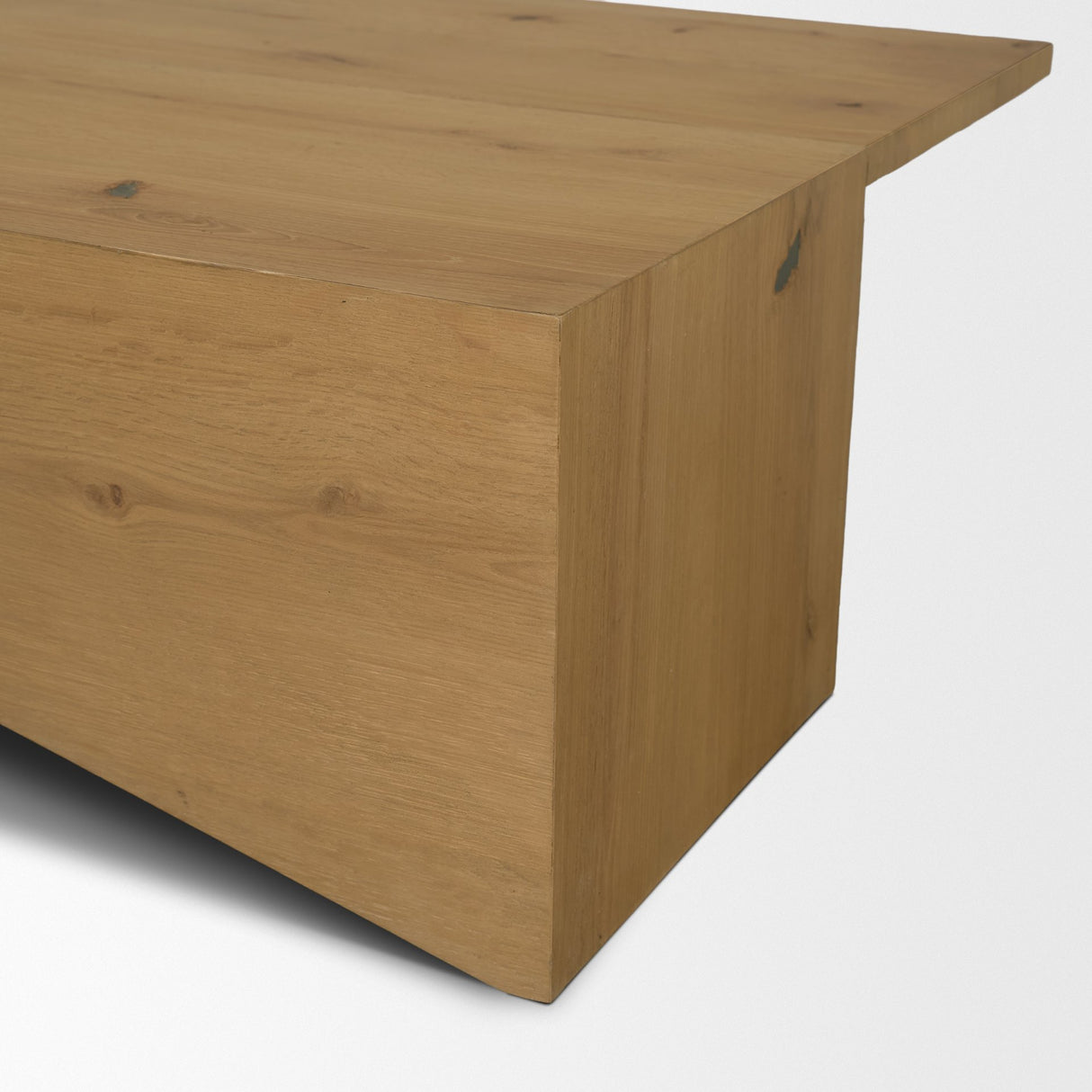 West Light Brown Oak Wood Rectangular Coffee Table from Mercana - Luna Furniture