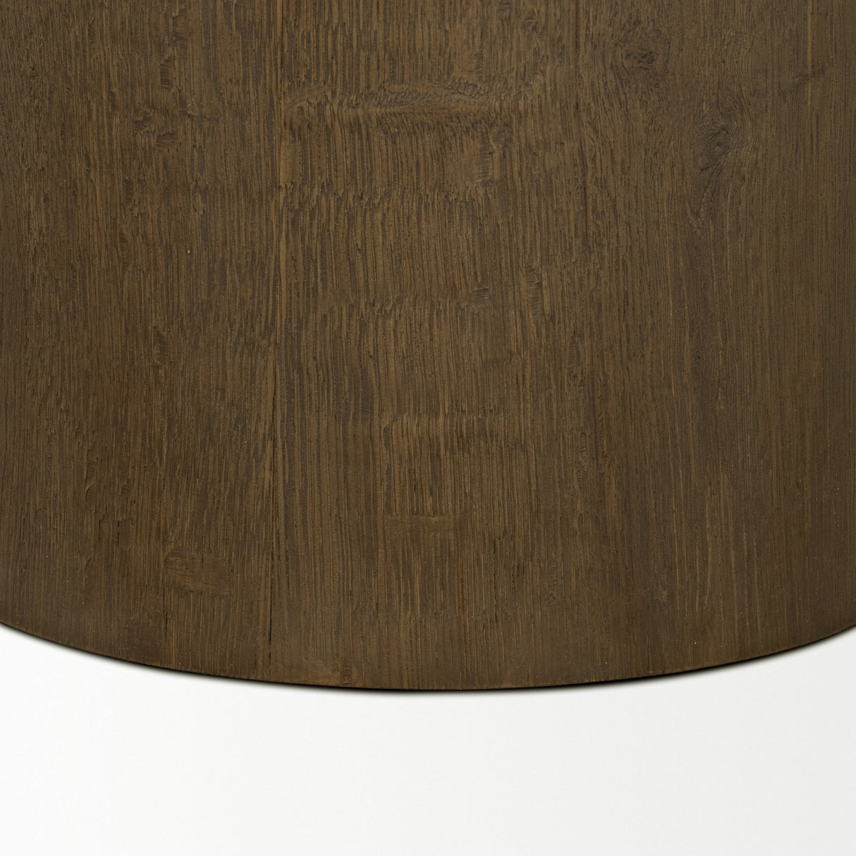 Lyonne Round Medium Brown Oak Wood Pedestal Side Tables from Mercana - Luna Furniture