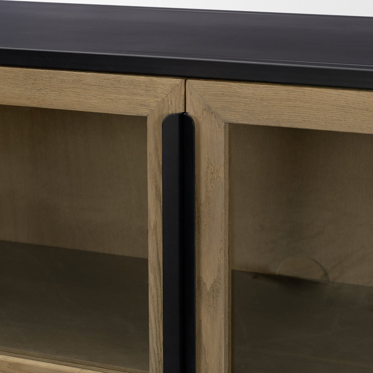 Sloan 40.0W Light Brown W/Black Metal Frame Accent Cabinet from Mercana - Luna Furniture