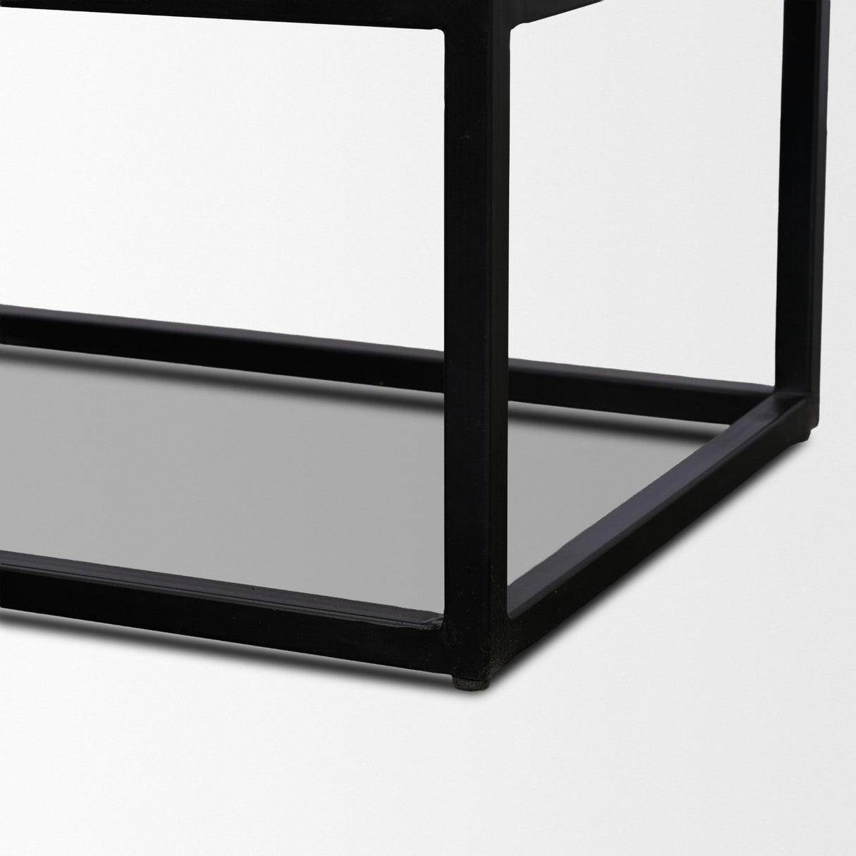 Sloan Light Brown W/ Black Metal Frame Side Table from Mercana - Luna Furniture