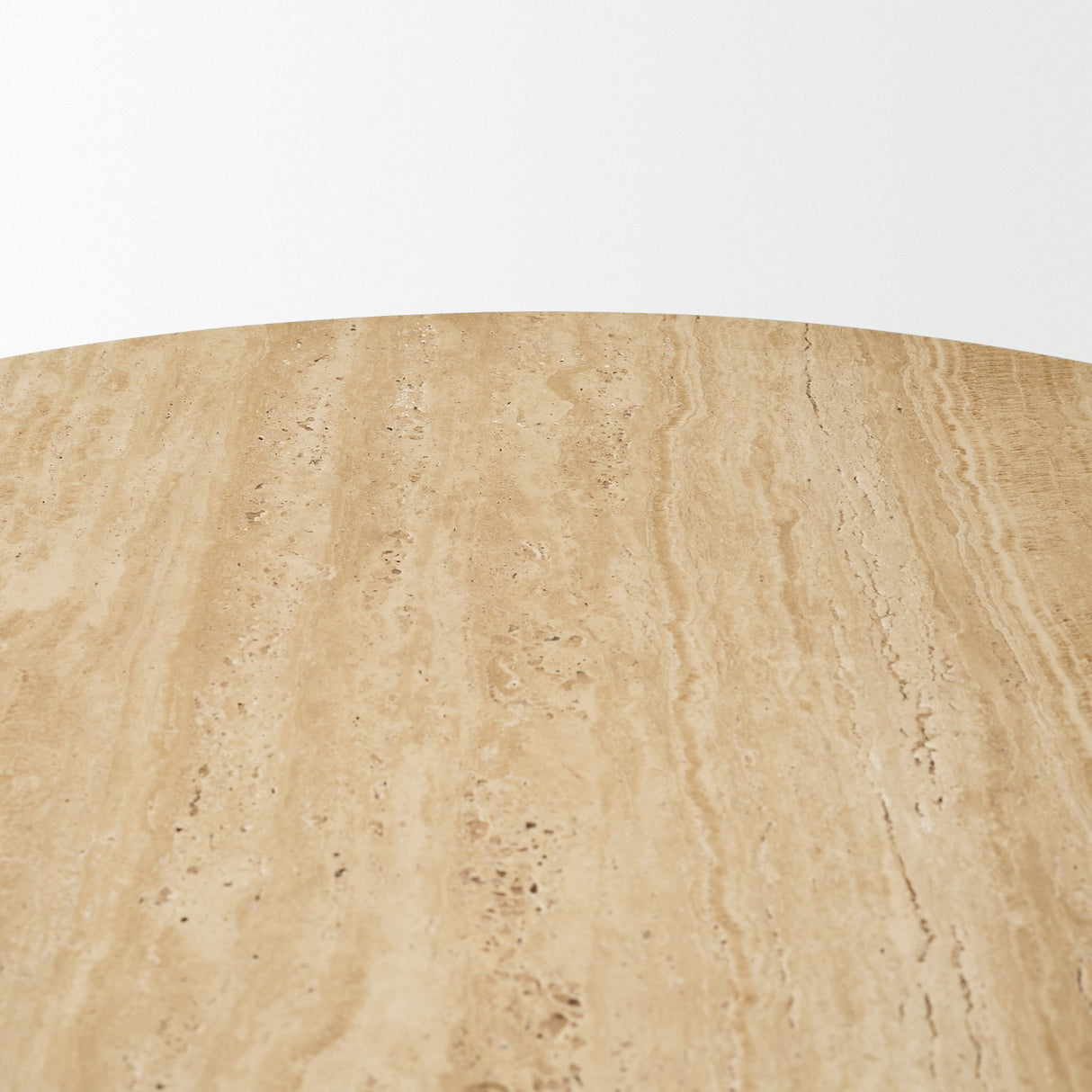Torreno 42" Travertine Round Top Hexagon Pedestal Dining Table from Mercana - Luna Furniture