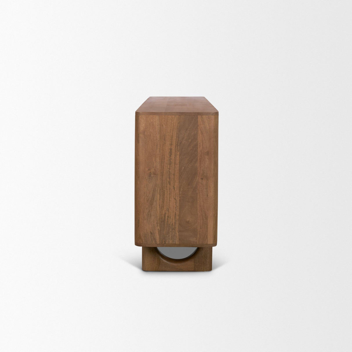 Wexlan Solid Wood w/ Leather Weave 4 Door Closed Sideboard from Mercana - Luna Furniture