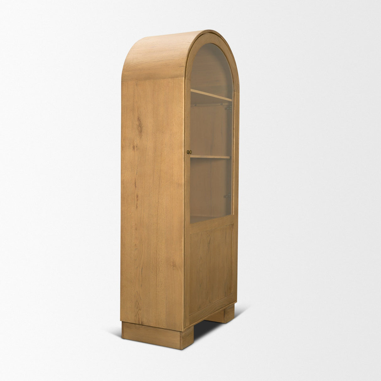 Hawthorne Solid Oak Wood w/ Glass Curio Cabinet from Mercana - Luna Furniture