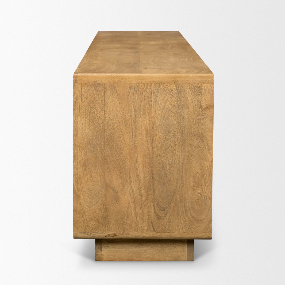 Valterra Light Brown Wood w/ Travertine 6 Door Media Console from Mercana - Luna Furniture